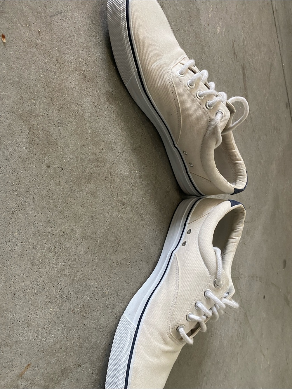 Sperry Men's Cream Canvas Low-Top Sneakers - Picture 6 of 7
